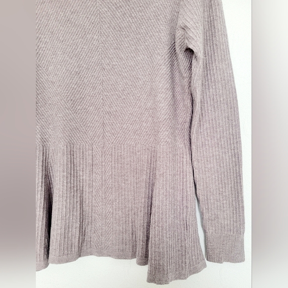 Vila Milano Women's Wool Blend Sweater Boat Neck Soft Peplum Hem Mauve Small - Picture 7 of 16